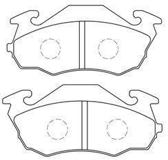 Jeu de 4 plaquettes de frein AISIN ref. F1N003